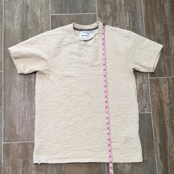 Threadbare Men's Beige Textured Short Sleeve Tee - Picture 10 of 10